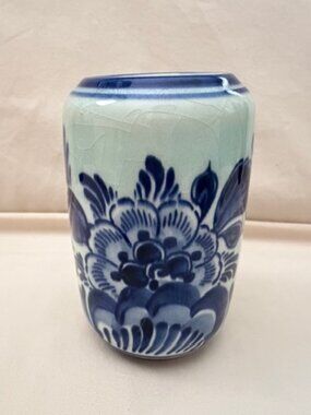 Vintage Delft Pottery Brush Holder